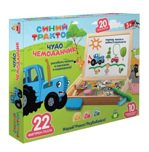 Игрушка деревянная СИНИЙ ТРАКТОР чудо-чемоданчик