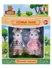 Флокированные фигурки семья зайцев