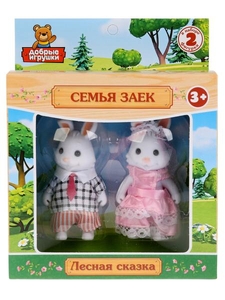 Флокированные фигурки семья зайцев