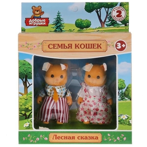 Флокированные фигурки семья кошек