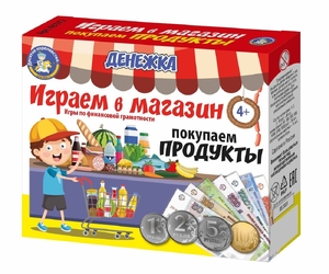 Настольная игра Денежка играем в магазин. Покупаем продукты