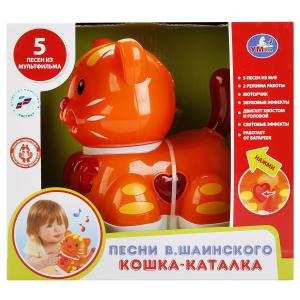 Каталка-кошка ТМ Умка 5 песен из мультфильмов