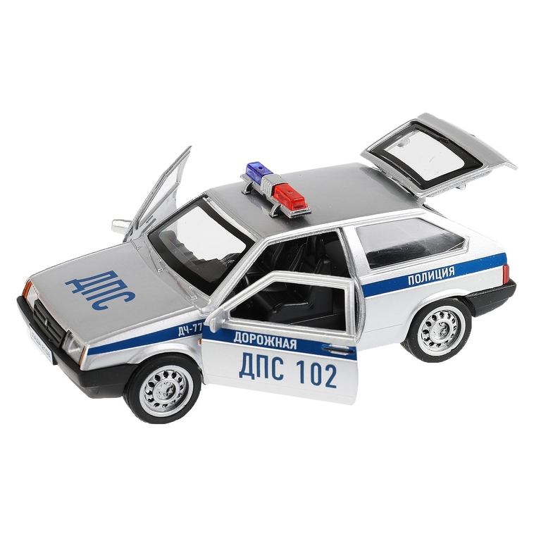 Модель Технопарк Lada-2108 Спутник Полиция 12 см