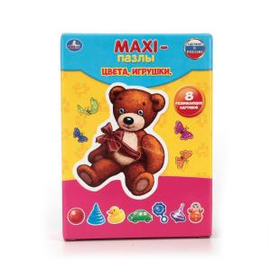 Макси-пазлы ТМ Умка Цвета игрушки 8 развивающих картинок
