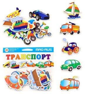 Игра магнитная Транспорт 24 элемента 22937