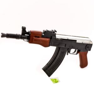 Автомат со съемным магазином с глушителем с пульками