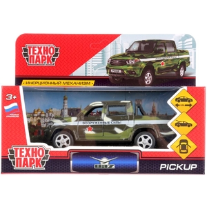 Модель металлическая UAZ PICKUP ВОЕННЫЙ длина 12 см