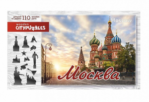 Пазлы деревянные Citypuzzles Москва 110 дет