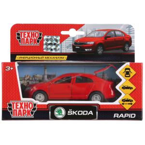 Машина Skoda rapid красная 12 см