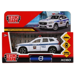 Машина Volvo XC60 R-Desing Полиция белый 12см