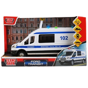 Машина со светом и звуком Ford Transit Полиция 22 5 см ТМ Технопарк