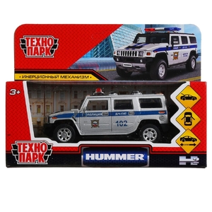 Машина Hummer H2 Полиция 12 см серебристый