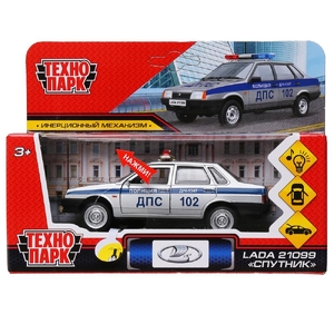 Машина со светом и звуком LADA-21099 Спутник Полиция 12 см