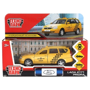Машина LADA 2171 Priora Такси жёлтого цвета