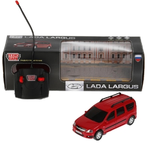Машина на радиоуправлении LADA Largus 18 см со светом красная ТМ Технопарк