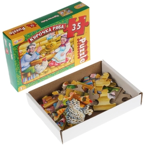 Макси пазлы Курочка Ряба 35 деталей