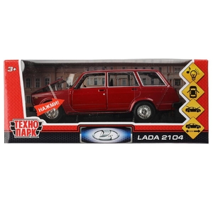 Модель LADA 2104 17 см красная ТМ Технопарк
