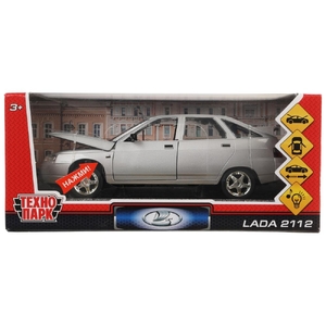 Модель LADA 2112 18 см серебристая ТМ Технопарк