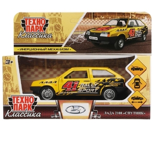 Модель Технопарк Lada -2108 Спутник Спорт желтый