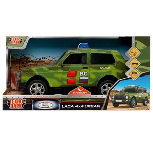 Модель пластиковая свет-звук LADA 4x4 URBAN КАМУФЛЯЖ 19,5 см