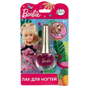 Косметика Для Девочек Барби Лак Для Ногтей С Блестками  Фиолетовый