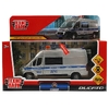 Модель металлическая свет-звук FIAT DUCATO ПОЛИЦИЯ 14 см