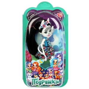 Кукла 15 см подружки   зебра