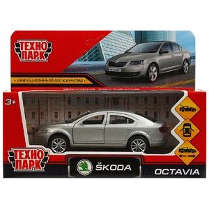 Модель металлическая SKODA OCTAVIA 12 см серебристый
