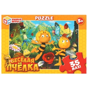 Макси-пазлы в коробке Весёлая пчёлка 35 деталей