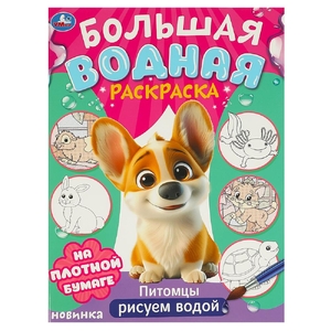 Большая водная раскраска Питомцы
