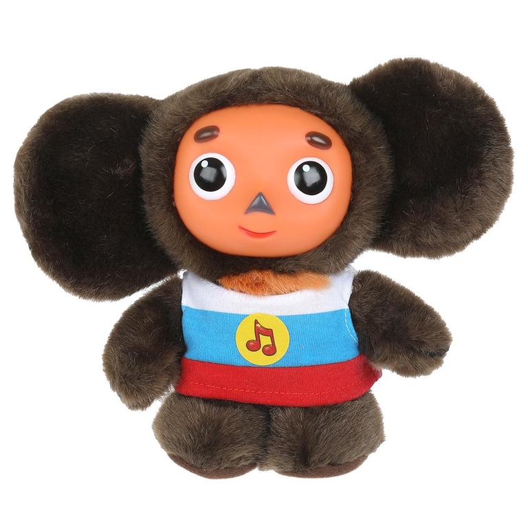 Игрушка мягкая со звуком Чебурашка 17 см