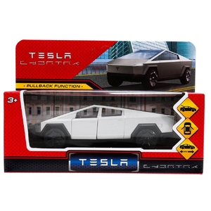 Модель металлическая tesla cybertruck 13,7 см серебристый