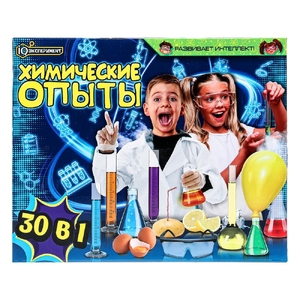 Опыты химия набор 30 в 1 IQ
