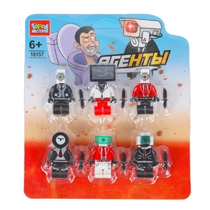 Конструктор фигурки skibidi toilet - 6 шт