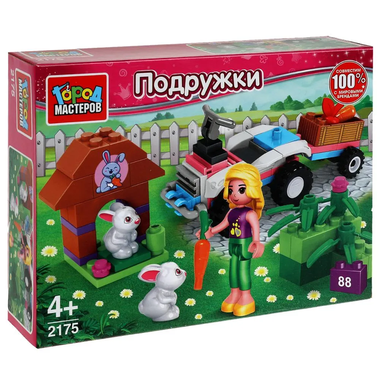 Конструктор кроличья ферма  88  дет