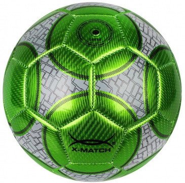 Мяч футбольный X-Match, 1 слой PVC, металлик 56486