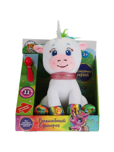 Игрушка мягкая музыка единорог учим буквы и цифры