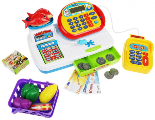 Игровой набор Мой магазин,свет,звук, Касса ,22 предмета