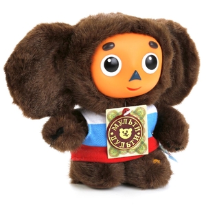 Игрушка мягкая со звуком Чебурашка 17 см