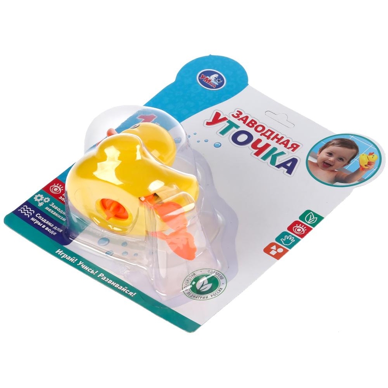 Заводная игрушка для ванны уточка ТМ Умка 1712D061-R