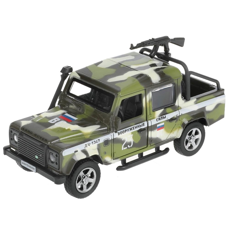 Машина со светом и звуком Land Rover Defender Picкup Камуфляж