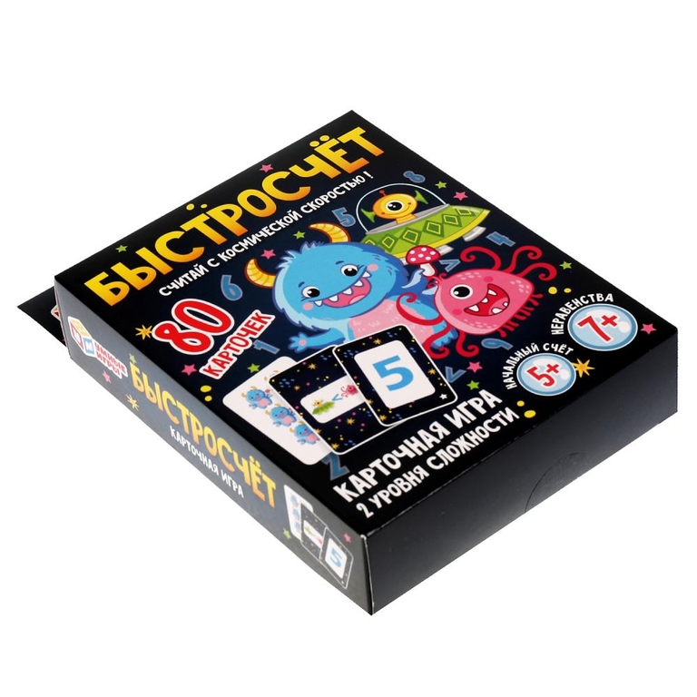 Карточная игра Быстросчёт 80 карточек ТМ Умные игры