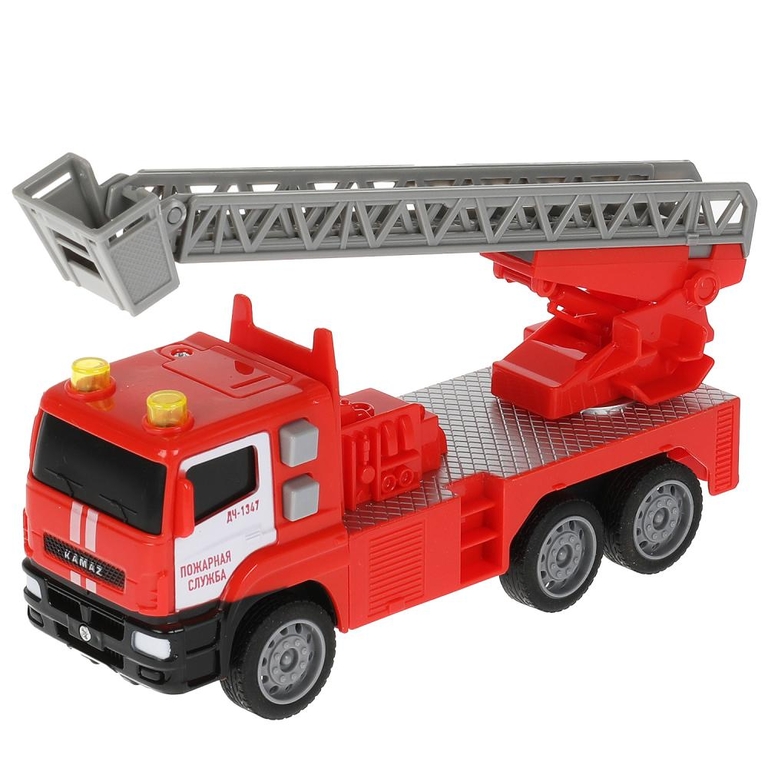 Машина пластик со светом и звуком KAMAZ ПОЖАРНАЯ МАШИНА 17 см