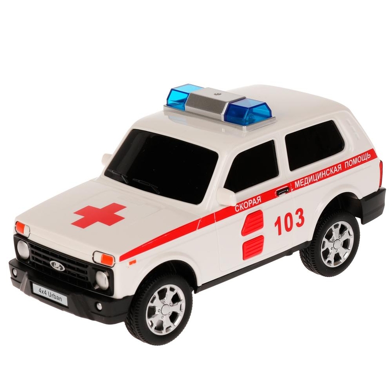 Модель пластиковая LADA 4x4 URBAN СКОРАЯ 19 см