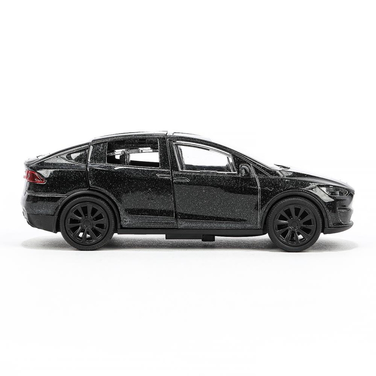 Модель металлическая tesla model x plaid 12 см черный