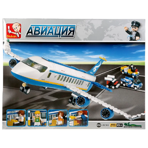 Конструктор пласт аэробус с фигурками