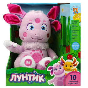 Игрушка мягкая интерактивная ЛУНТИК с ложечкой