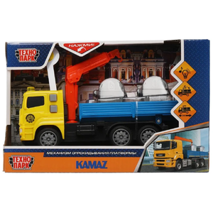 Машина пластиковая со светом и звуком  KAMAZ Манипулятор 17 см