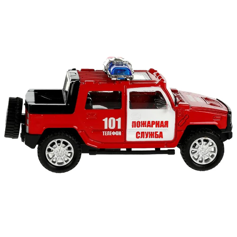 Модель металлическая ВНЕДОРОЖНИК ПОЖАРНАЯ МАШИНА, 11 см