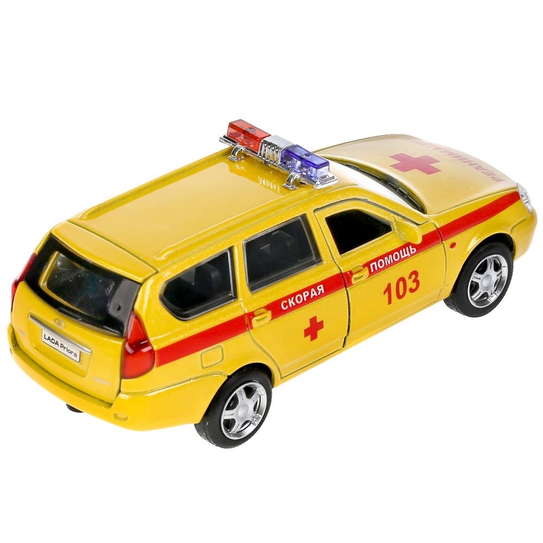 Машина со светом и звуком LADA Priora реанимация 12 см ТМ Технопарк